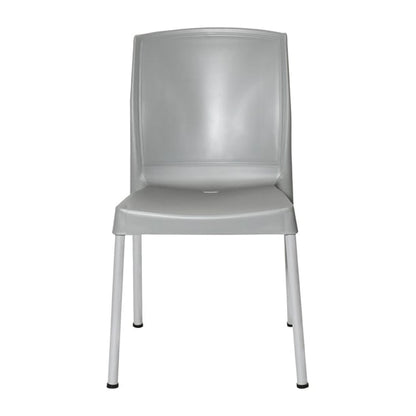 Bolero Elements Polypropylene Plain Side Chairs Grey (4 Pack) ja920