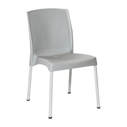 Bolero Elements Polypropylene Plain Side Chairs Grey (4 Pack) ja920