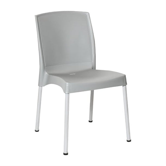 Bolero Elements Polypropylene Plain Side Chairs Grey (4 Pack) ja920