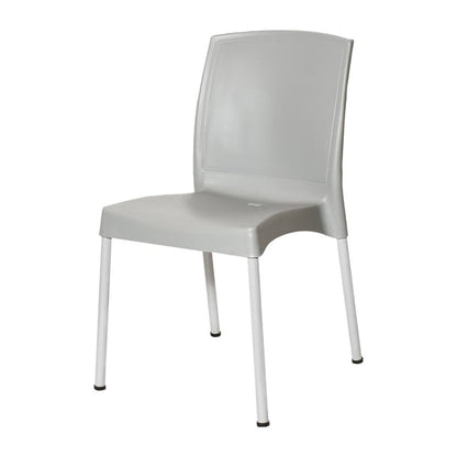 Bolero Elements Polypropylene Plain Side Chairs Grey (4 Pack) ja920