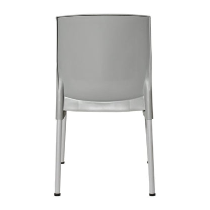 Bolero Elements Polypropylene Plain Side Chairs Grey (4 Pack) ja920