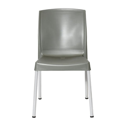Bolero Elements Polypropylene Plain Side Chairs Olive Green (4 Pack) ja921