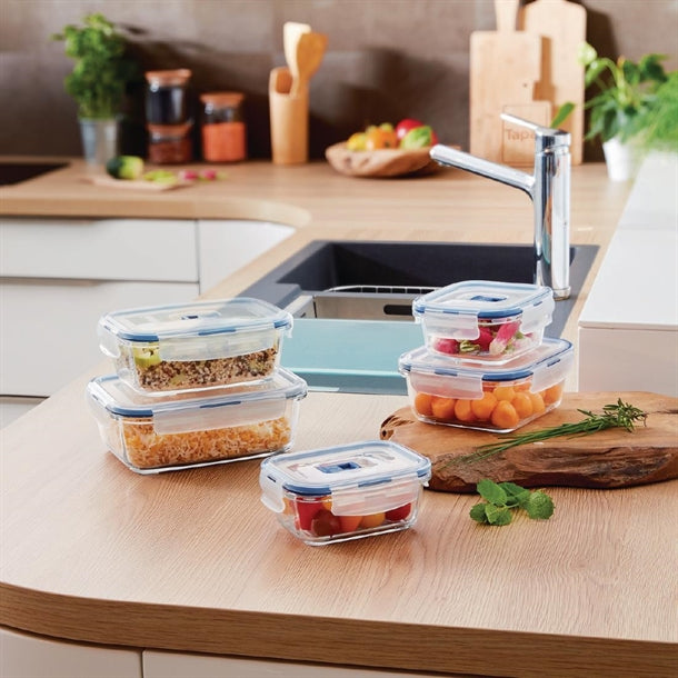 Luminarc Pure Box Active Containers and Lids 190x140mm (6 Pack) ja935