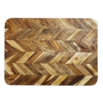 Vogue Chevron Effect Acacia Wood Chopping Board Large jb125