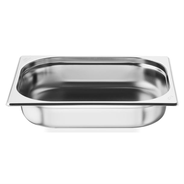 Nisbets Essentials Stainless Steel 1/2 Gastronorm Tray 65mm ( 3 Pack) jb371