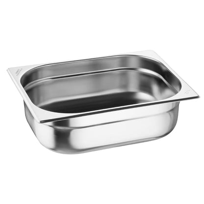 Nisbets Essentials Stainless Steel 1/2 Gastronorm Tray 100mm ( 3 Pack) jb372