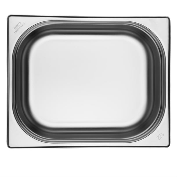 Nisbets Essentials Stainless Steel 1/2 Gastronorm Tray 100mm ( 3 Pack) jb372