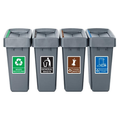 Jantex Slim Bin Label - Mixed Paper & Card jb490