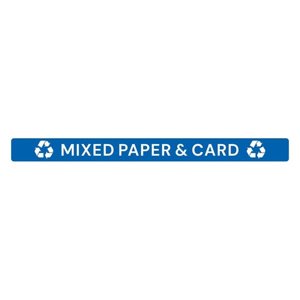 Jantex Slim Bin Lid Label - Mixed Paper & Card jb491