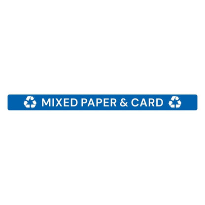 Jantex Slim Bin Lid Label - Mixed Paper & Card jb491