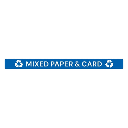 Jantex Slim Bin Lid Label - Mixed Paper & Card jb491