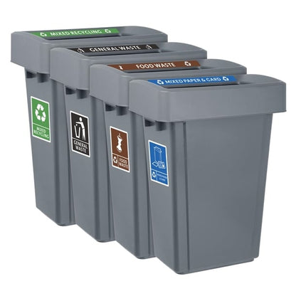Jantex Slim Bin Lid Label - Mixed Paper & Card jb491