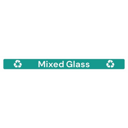 Jantex Slim Bin Lid Label - Mixed Glass jb495