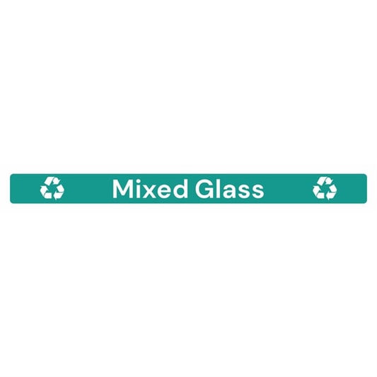 Jantex Slim Bin Lid Label - Mixed Glass jb495