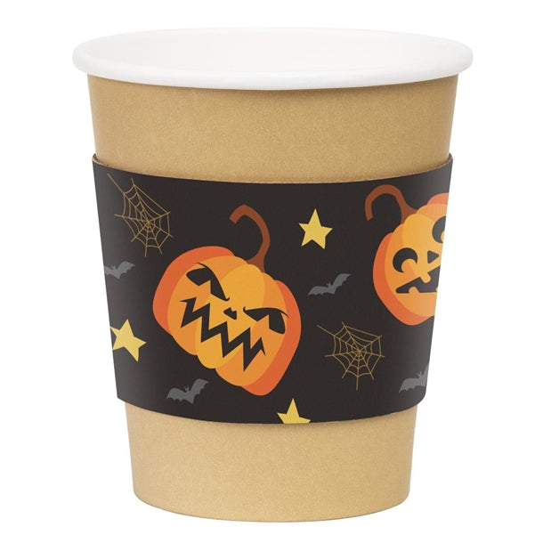 Fiesta Recyclable Halloween Cups Sleeves for 8oz Hot Cups (100 Pack) jb540