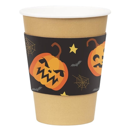 Fiesta Recyclable Halloween Cups Sleeves for 12oz Hot Cups (100 Pack) jb541