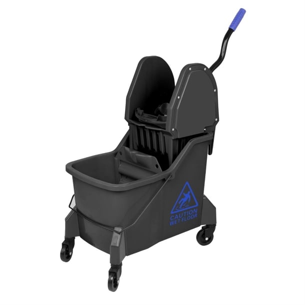 Jantex Two-Compartment Mop Bucket and Wringer Blue 30Ltr jb543
