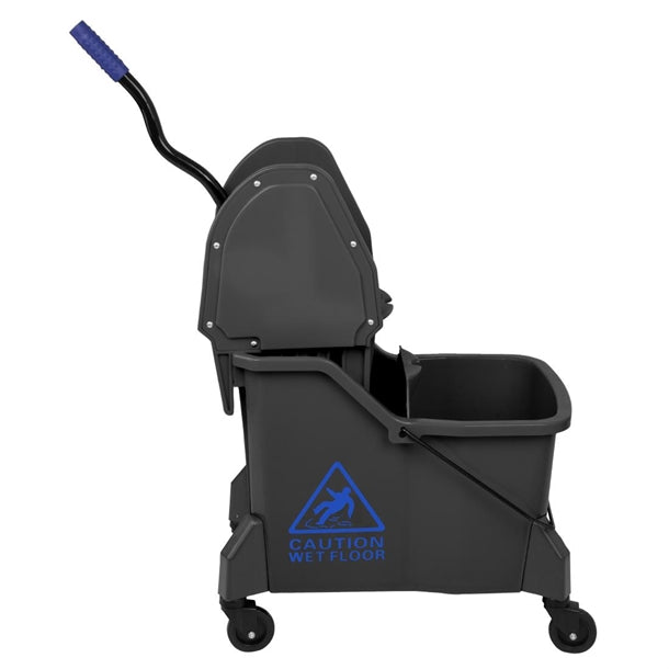 Jantex Two-Compartment Mop Bucket and Wringer Blue 30Ltr jb543