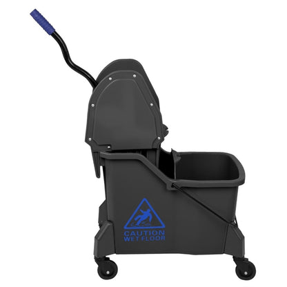 Jantex Two-Compartment Mop Bucket and Wringer Blue 30Ltr jb543