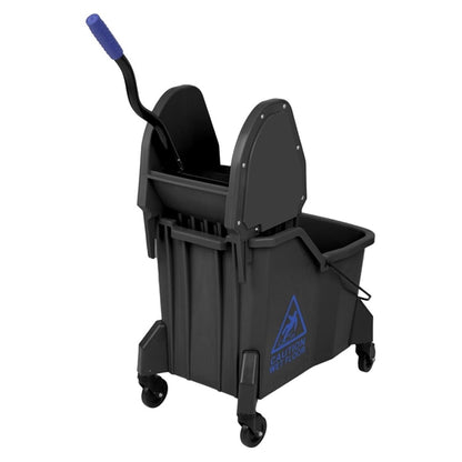 Jantex Two-Compartment Mop Bucket and Wringer Blue 30Ltr jb543