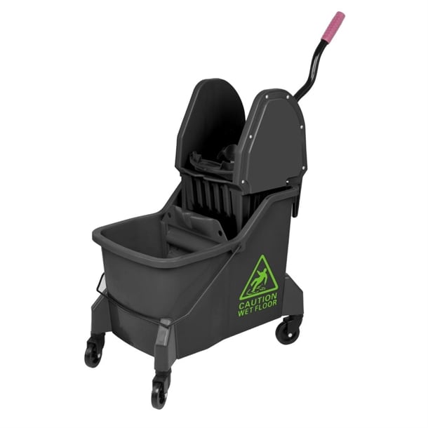 Jantex Two-Compartment Mop Bucket and Wringer Green 30Ltr jb544
