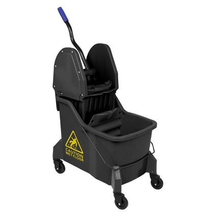 Jantex Two-Compartment Mop Bucket and Wringer Yellow 30Ltr jb545
