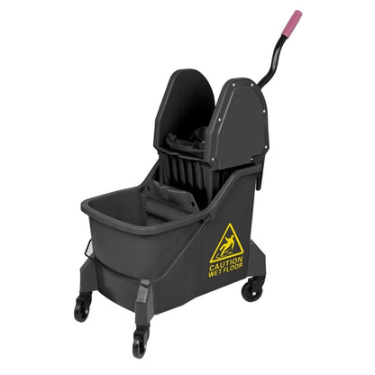 Jantex Two-Compartment Mop Bucket and Wringer Yellow 30Ltr jb545