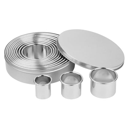 Vogue Stainless Steel Round Plain Cutters ( 12 Pack) jb551