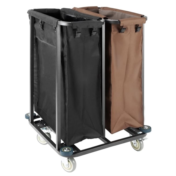 Jantex 2 Compartment Linen Trolley 2x100Ltr jb760