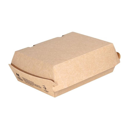 Notpla 7"x5" Clamshell Takeaway Boxes - Kraft (200 Pack) jb802