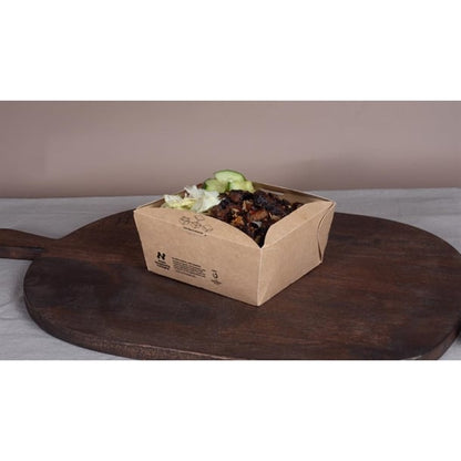Notpla Clip & Close Food Boxes 800ml - Kraft (260 Pack) jb810