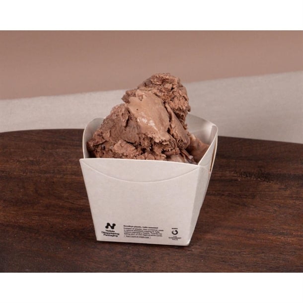 Notpla Square Open Takeaway Boxes 350ml - White ( 250 Pack) jb814
