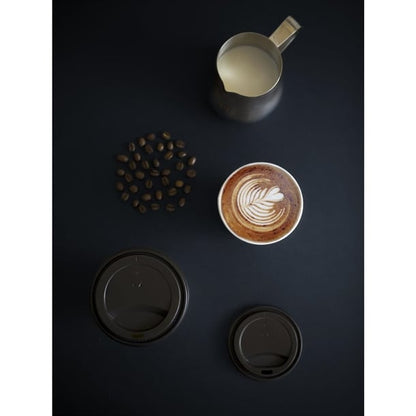 Vegware 89-Series CPLA Hot Cup Lids Black (1000 Pack) jb824
