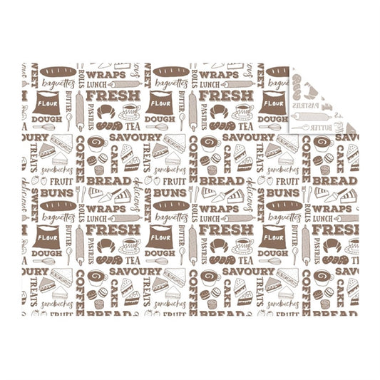 Vegware Greaseproof Sheets Bakery 400x300mm (1000 Pack) jb826