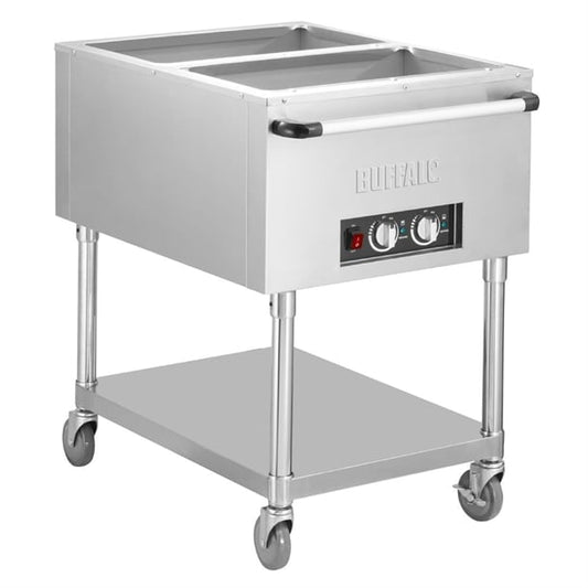 Buffalo Mobile Bain Marie Trolley 2x 1/1GN jb983
