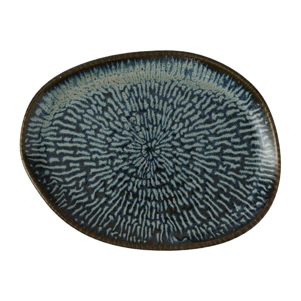 Churchill Envisage Cascade Sapphire Blue Natural Oblong Plates 260x200mm (6 Pack) jc663