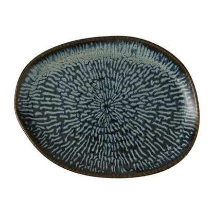Churchill Envisage Cascade Sapphire Blue Natural Oblong Plates 260x200mm (6 Pack) jc663