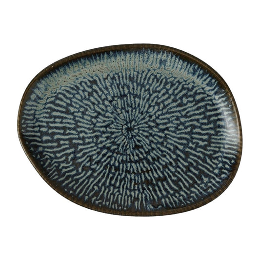 Churchill Envisage Cascade Sapphire Blue Natural Oblong Plates 260x200mm (6 Pack) jc663