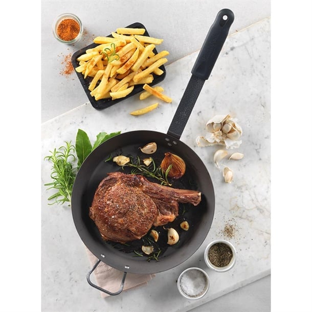 Samuel Groves Professional Seasoned Carbon Steel Frying Pan 30cm jc888
