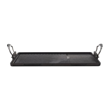 Samuel Groves Cast Iron Double Burner Griddle Pan 45x25cm jc895