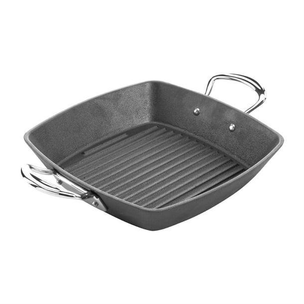 Samuel Groves Cast Iron Double Handle Square Grill Pan 26cm jc896