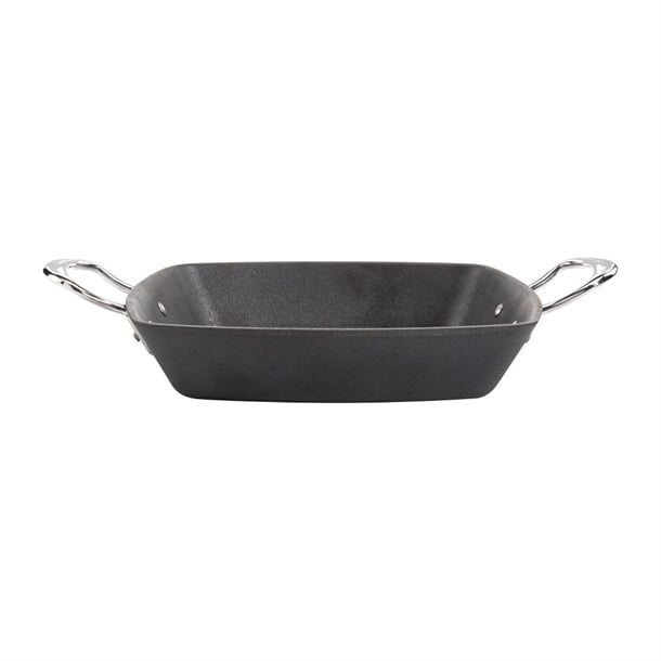 Samuel Groves Cast Iron Double Handle Square Grill Pan 26cm jc896