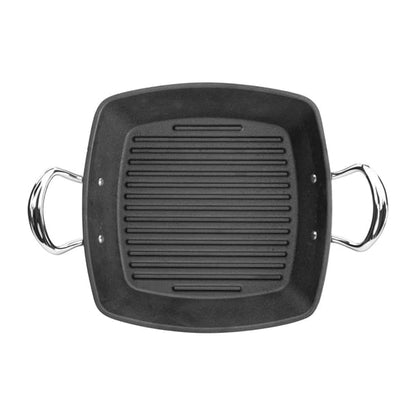 Samuel Groves Cast Iron Double Handle Square Grill Pan 26cm jc896