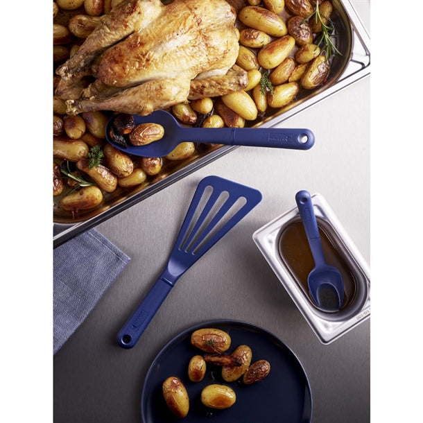 Deglon Blue Flexible Slotted Spatula 280mm jc929