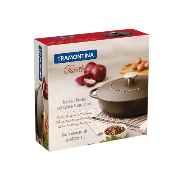 Tramontina Enamel Cast Iron Shallow Casserole Dish 361mm jc947