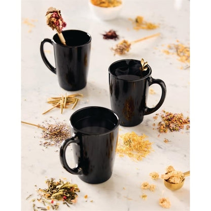 Luminarc New Morning Mugs Black 320ml (6 Pack) jc977
