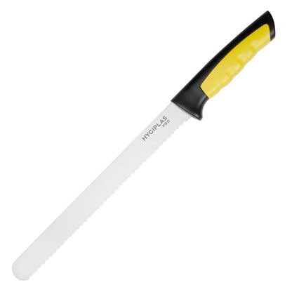 Hygiplas Pro Slicer Serrated Knife Yellow 25cm jd218