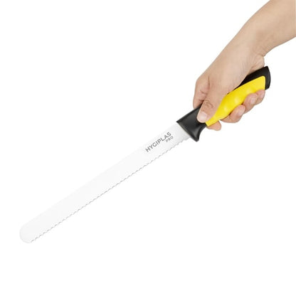 Hygiplas Pro Slicer Serrated Knife Yellow 25cm jd218