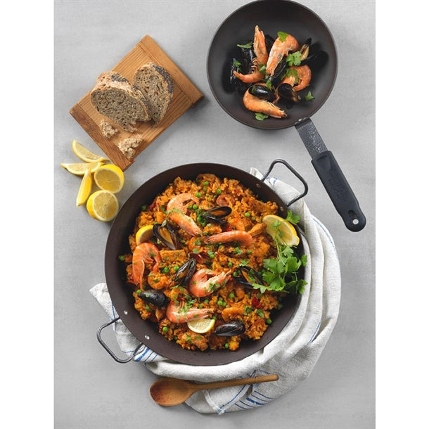 Samuel Groves Professional Seasoned Carbon Steel Frying Pan 40cm jc889