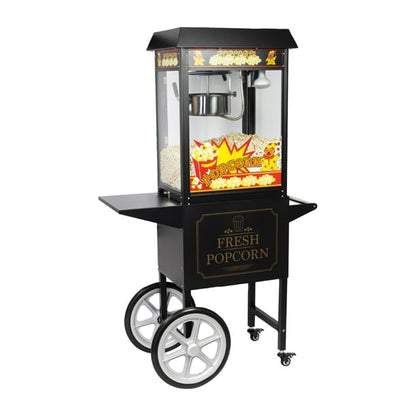 Haxro HX8588 Popcorn Machine and Cart Black je456